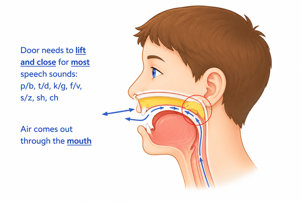 Side view of cleft palate